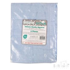 MS01-B: Blue 6 Pack Muslin Squares